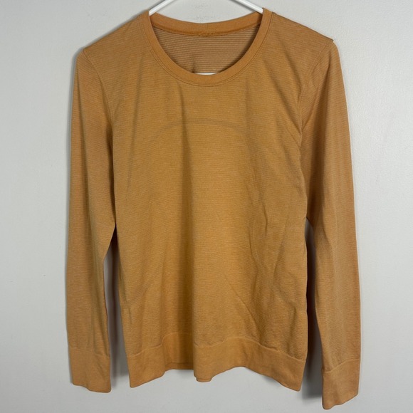Lululemon Swiftly Tech Long Sleeve Mustard Yellow Gold Womens Size 6 Running Top - Picture 7 of 12
